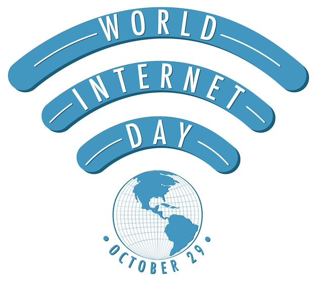 Free Vector world internet day banner design