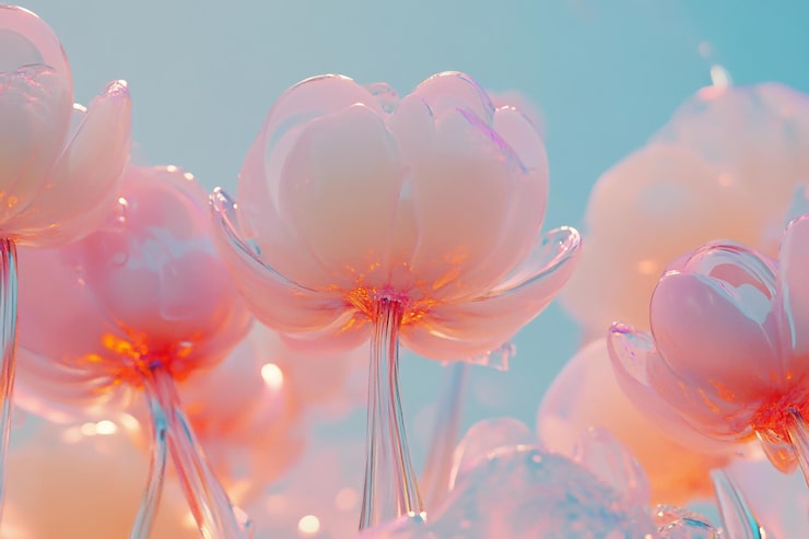 Photo blobs soft deep aesthetic style background wallpaper