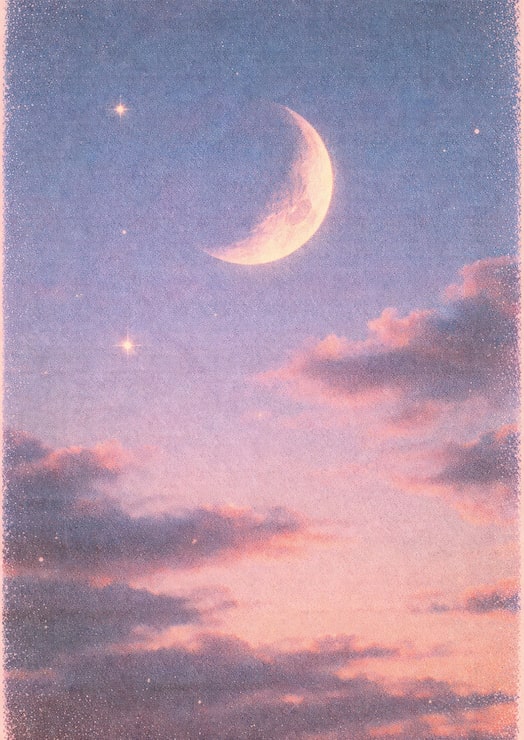 Photo dreamy crescent moon sky