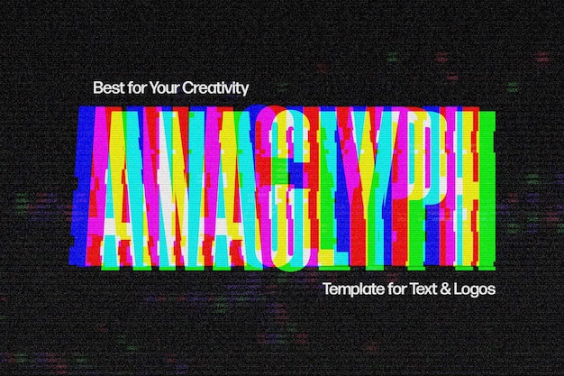 PSD anaglyph text effect