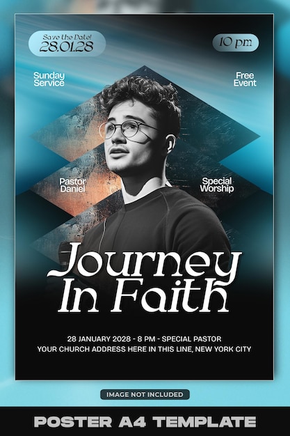 PSD christianity event poster template