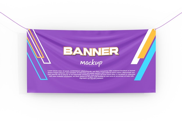 PSD hanging banner mockup psd