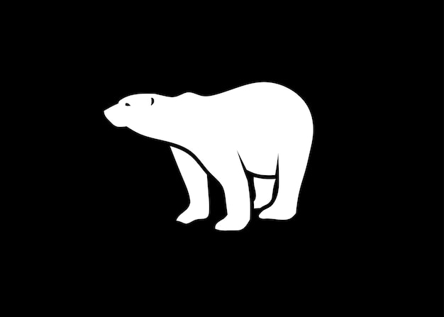 Vector beautiful polar bear logo