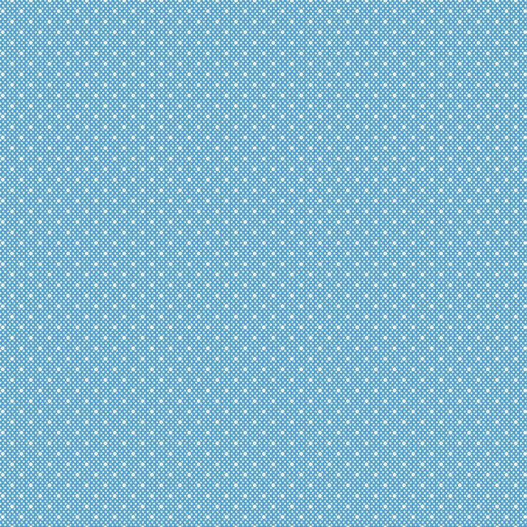 青い背景に小さな白い花のパターンがある