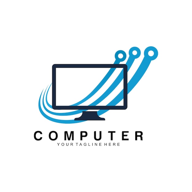 Vector computer logo vector design template