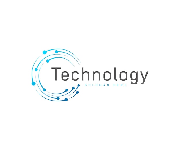 Vector digital and technology logo design