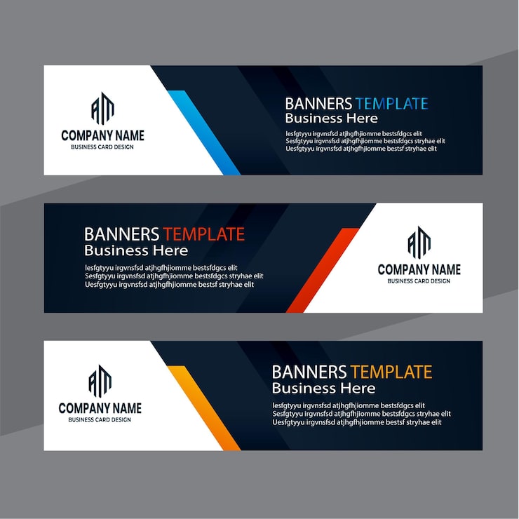 Vector free vector set of modern business banners with curvy shapefree vector set of modern business banners with curvy shape