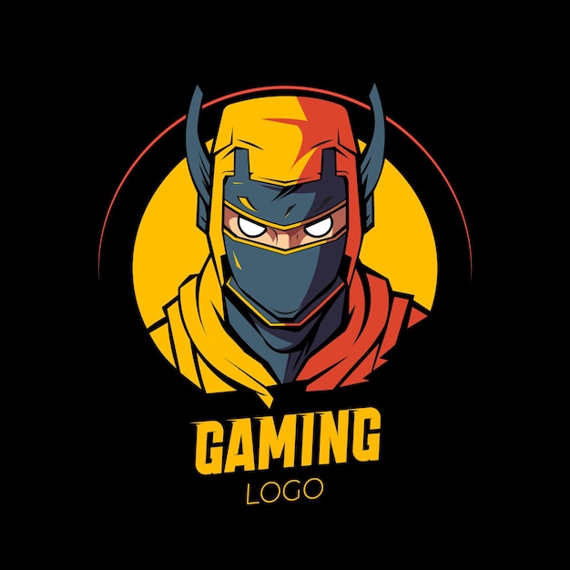 Vector a gaming logo with a yellow and orange background