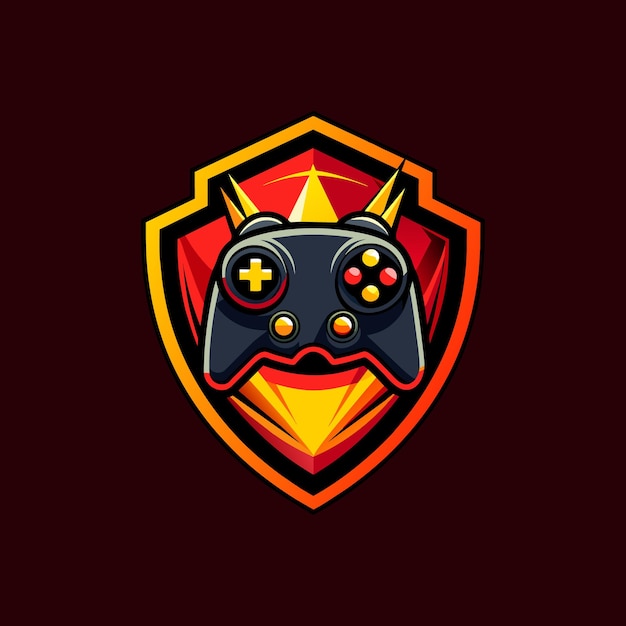 Vector gaming remote controller victor illustration mascot logo design