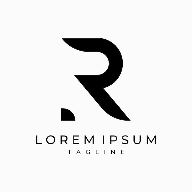 Vector logo design initial letter r template with geometry and monogram minimalist modern and elegant logo background isolated