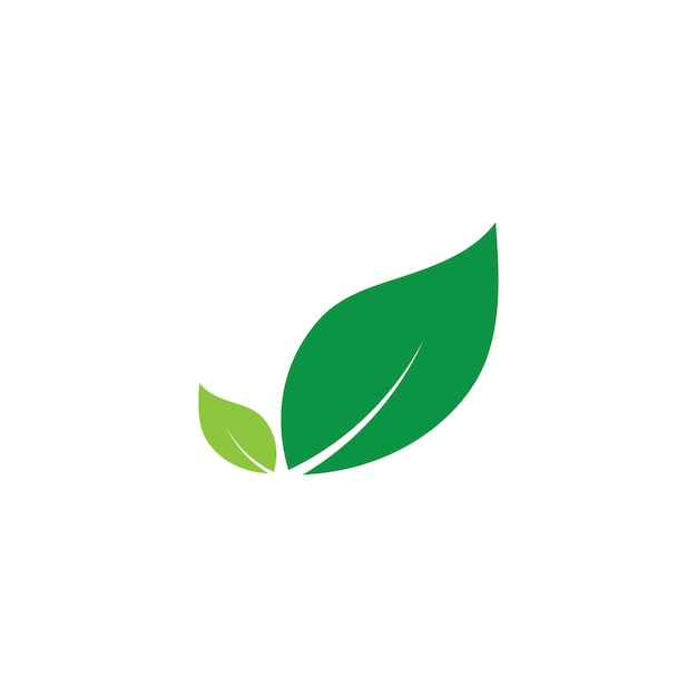 Vector logos of green tree leaf ecology nature element vector