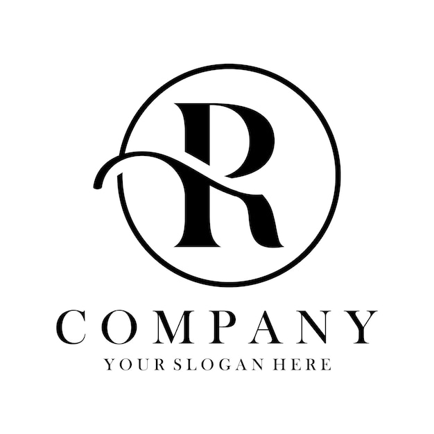 Vector luxury r logo design r letter design vector