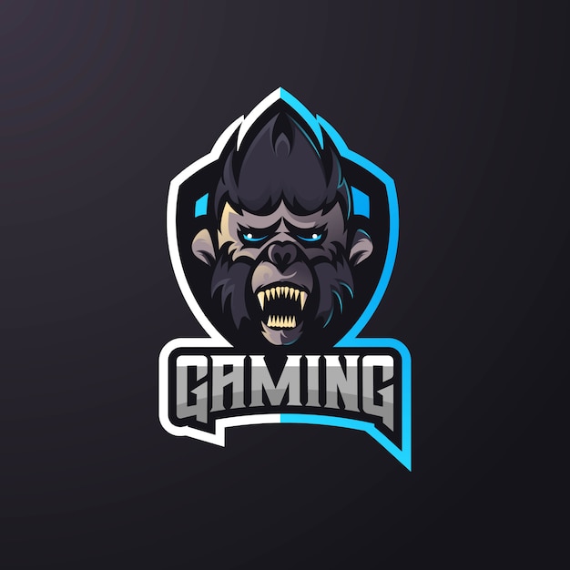 Vector monkey athletic club  logo esport team