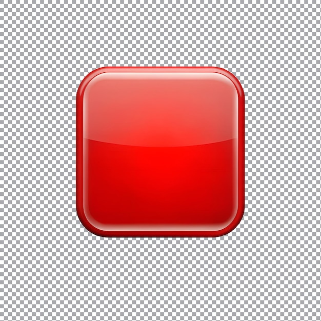 Vector ไอคอนปุ่มแอปพลิเคชันว่างเปล่าสีแดงบนพื้นหลังโปร่งใส
