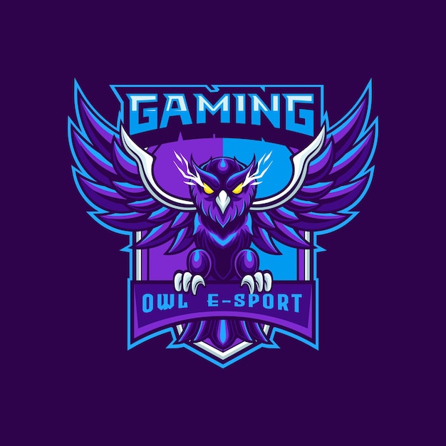 Vector vector owl mascot logo for sport and esport isolated