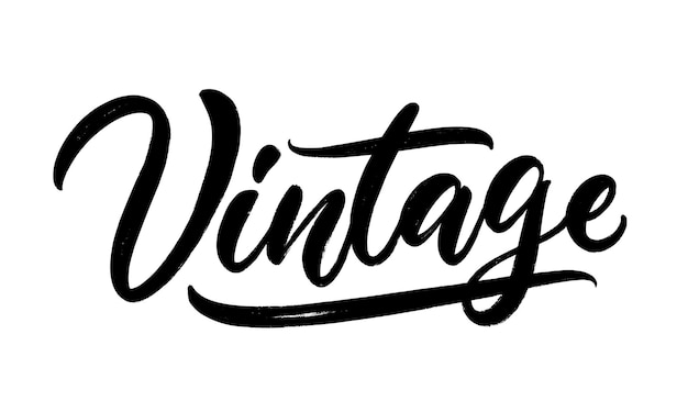 Vector vintage hand drawn lettering design modern calligraphy text typography design