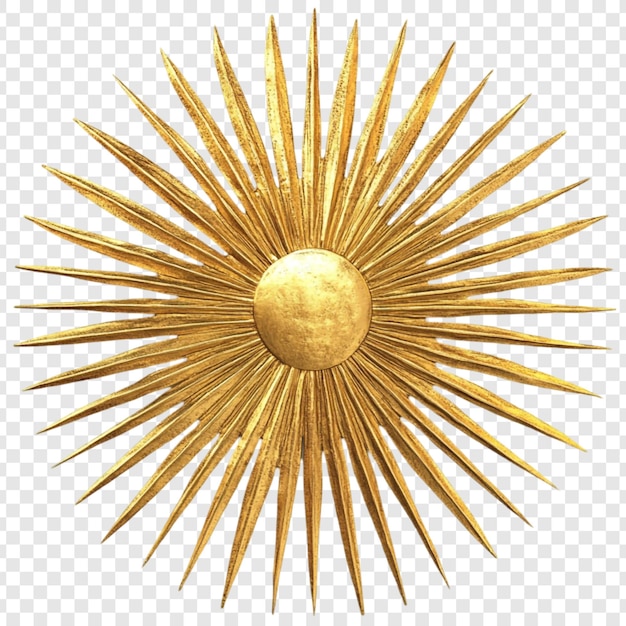 PSD gratuito decoración de pared golden sunburst elegante radiante y lujoso acento para el hogar