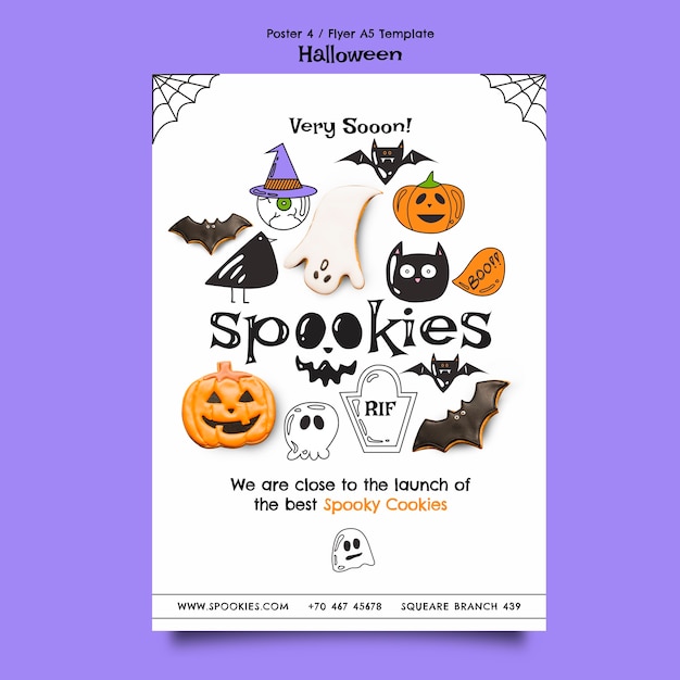 Gratis PSD halloween sjabloon ontwerp