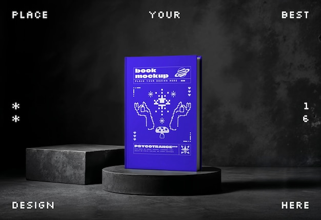 PSD gratuito mockup de bajo nivel del estudio de libros