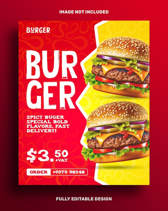 PSD gratuito plantilla de publicaciones en las redes sociales de spicy burger