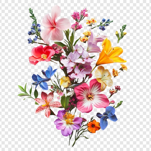 PSD gratuito un ramo vibrante de primavera una colorida celebración de las flores