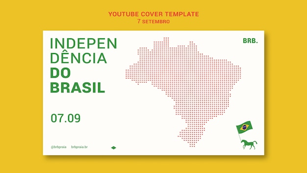 Miễn phí PSD thiết kế hình thu nhỏ youtube ngày độc lập brazil