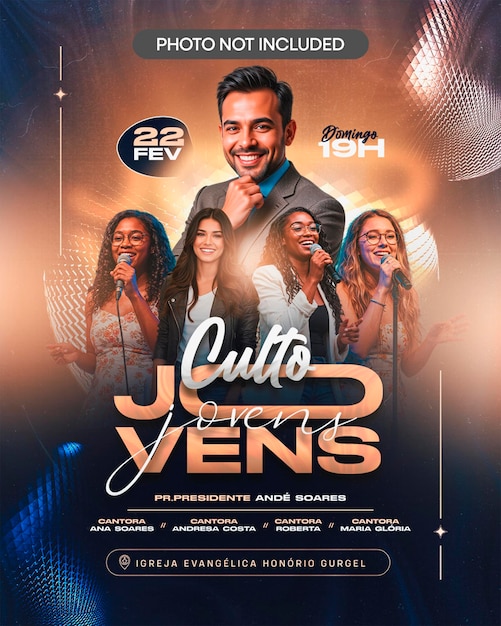 PSD flyer del evento del evangelio psd editable