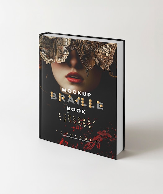 PSD modelo de libro en braille para interiores