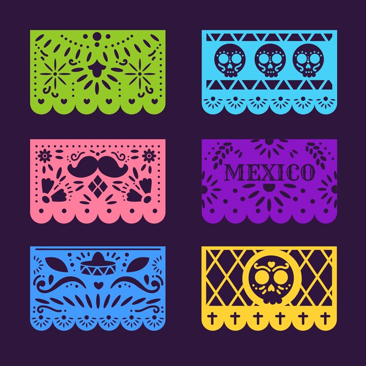 Vector gratuito colección mexicana del empavesado