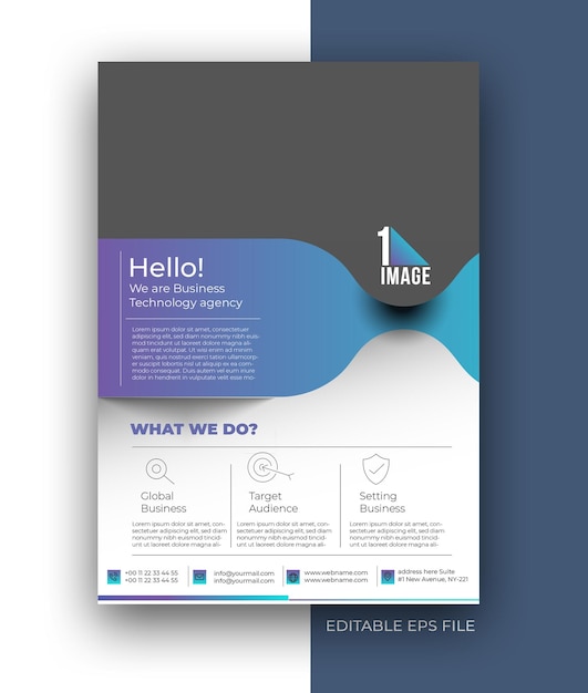 Vector gratuito folleto comercial folleto a4 plantilla de diseño de folleto de póster