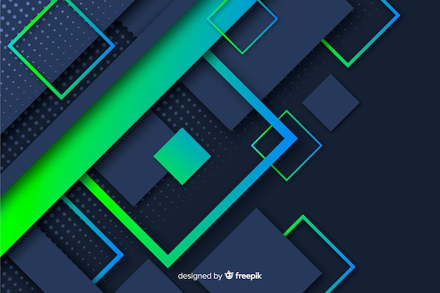 Vector gratuito fondo degradado coloridas formas geométricas