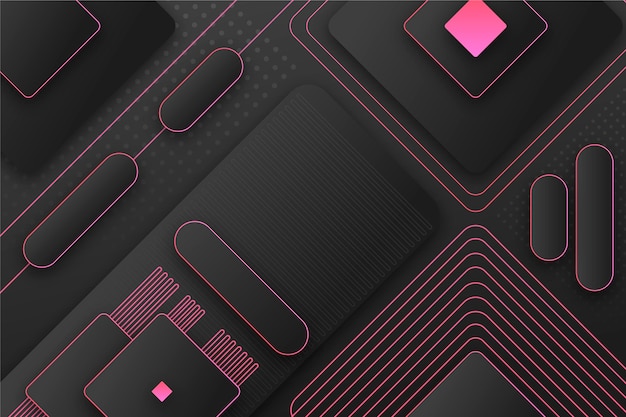 Vector gratuito fondo geométrico degradado con diferentes formas.