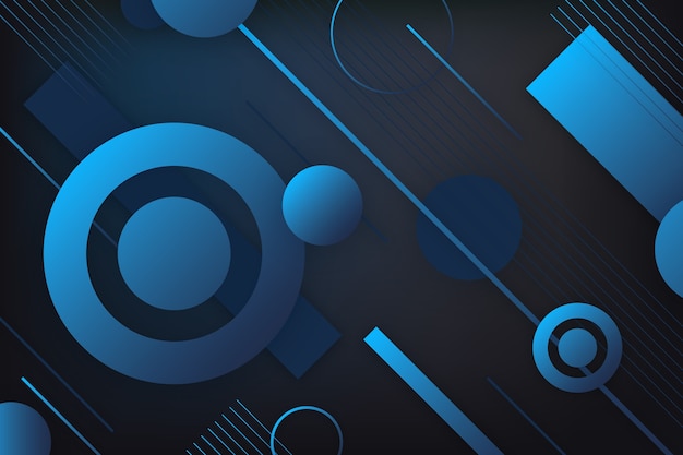 Vector gratuito formas modernas sobre un fondo oscuro