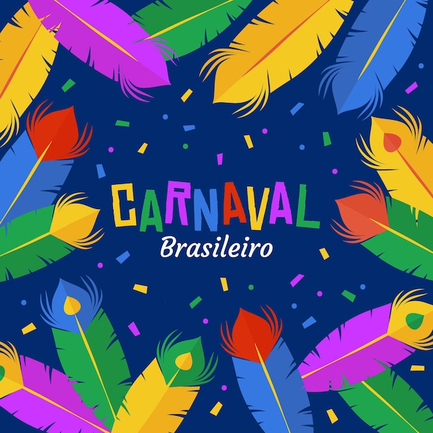 Vector gratuito ilustración colorida del evento del carnaval brasileño