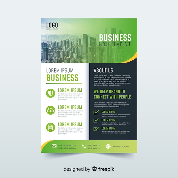 Vector gratuito plantilla de folleto para empresas
