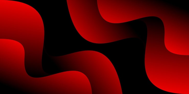 Vector gratuito resumen composición de las curvas de gradiente rojo y negro