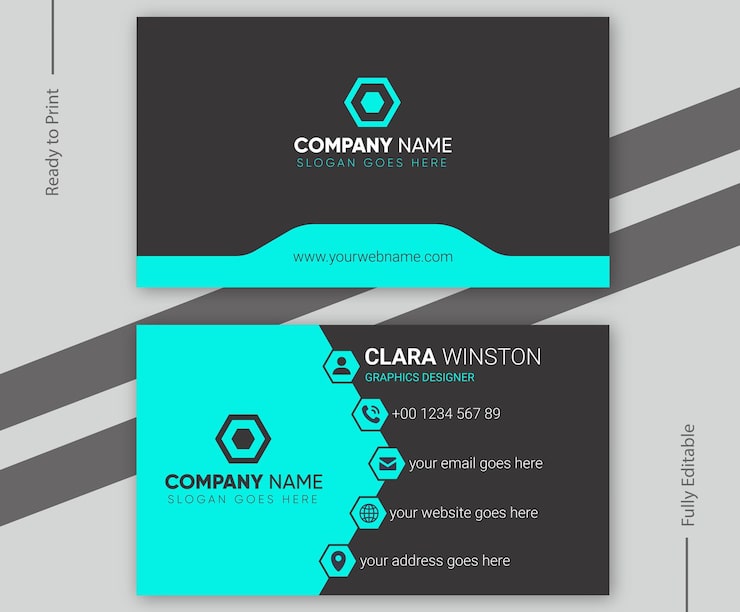 Vector diseño elegante de la tarjeta de visita