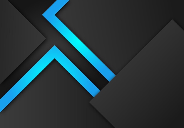 Vector flecha azul diseño de sombra gris oscuro fondo moderno capa de superposición geométrica estilo de corte de papel