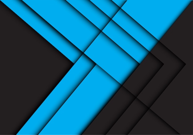 Vector línea azul negra abstracta fondo de dirección de sombra de flecha.