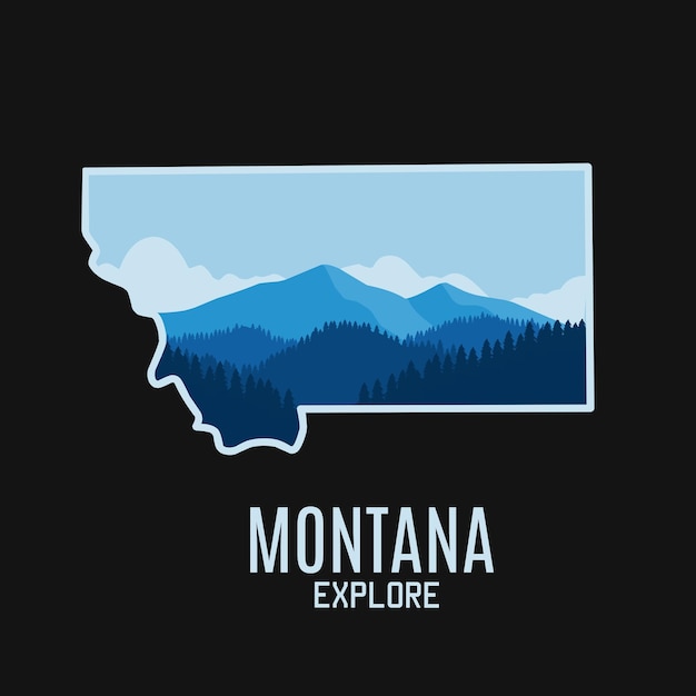 Vector montana mountain view es perfecto para prendas de vestir impresas, etc.