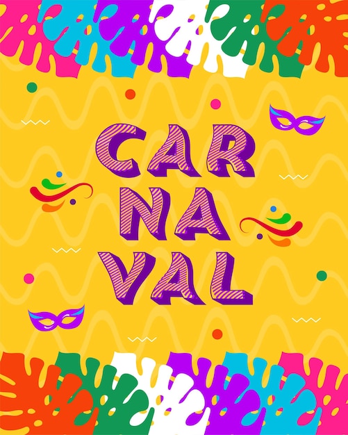 Vector plantilla de carnaval brasileño