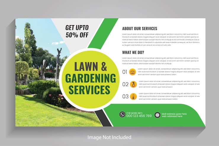 Vector servicios agrícolas y agrícolas diseño de miniatura de banner web o jardinería de césped en las redes sociales