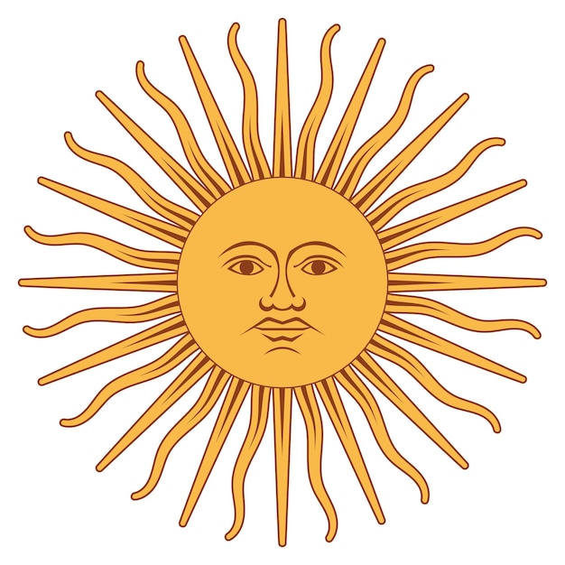 Vector sol de mayo