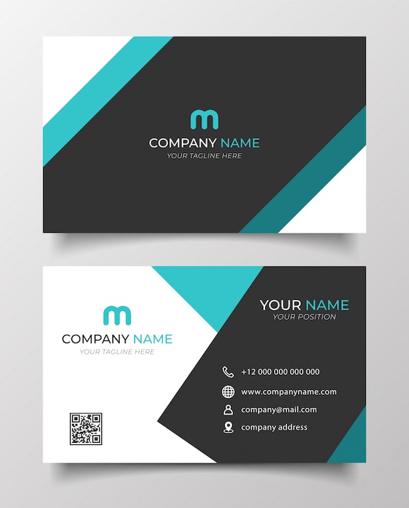 Vector tarjeta de presentación y tarjeta de visita creativa y moderna.